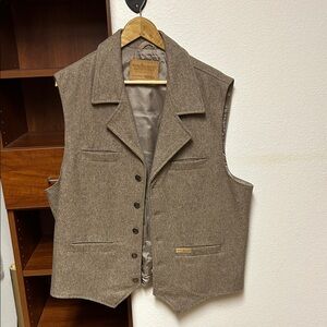 Power River Outfitters Men's Brown Wool Vest